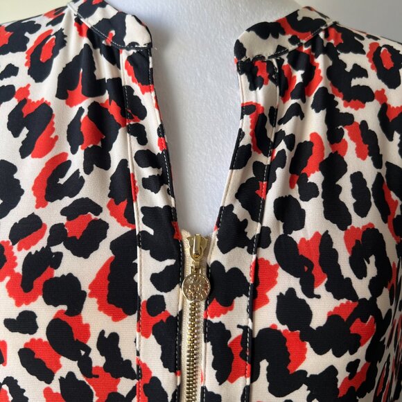 Anne Klein Size M Animal Print Top - Cream, Black, Office Ready! - Picture 2 of 12